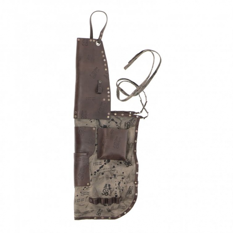 A.S.98 Apron Darin Torbe Unisex Kaki Boja | SRB-106PBOWJS