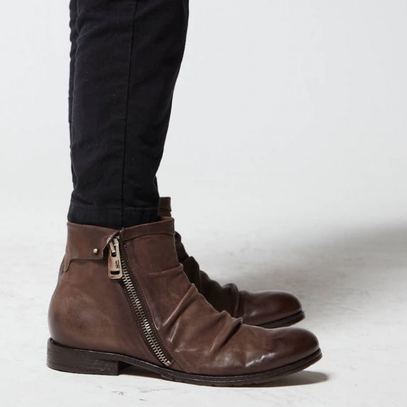 A.S.98 Clash 401216 Ankle boots Muške Čokoladne | SRB-564QWUXBL