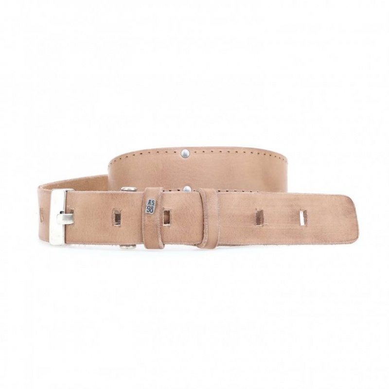 A.S.98 Kam Remeni Unisex Svijetlo Kaki Boja | SRB-534UNLJTC