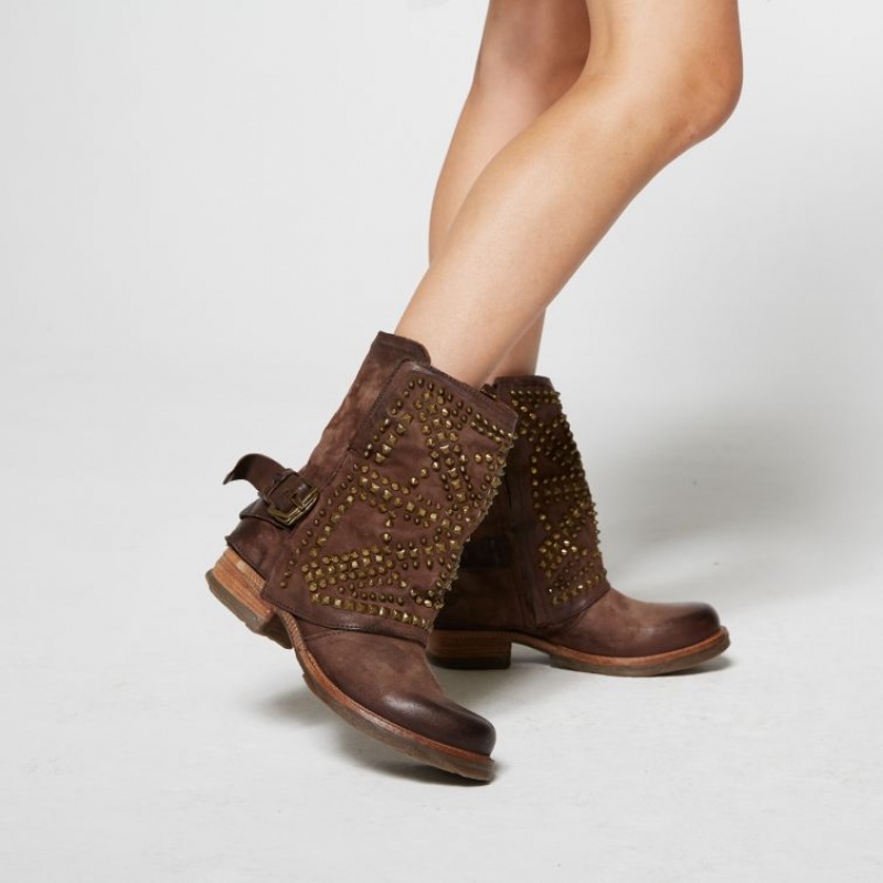 A.S.98 Shana Ankle boots Ženske Čokoladne | SRB-036NKSWUQ